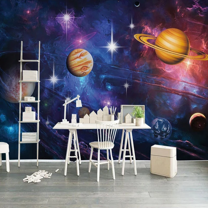 Custom 3d Photo Wallpaper Universe Starry Sky Theme Poster Mural Children  Room Living Room Bedroom Ceiling Home Decor Wall Paper - Wallpapers -  AliExpress