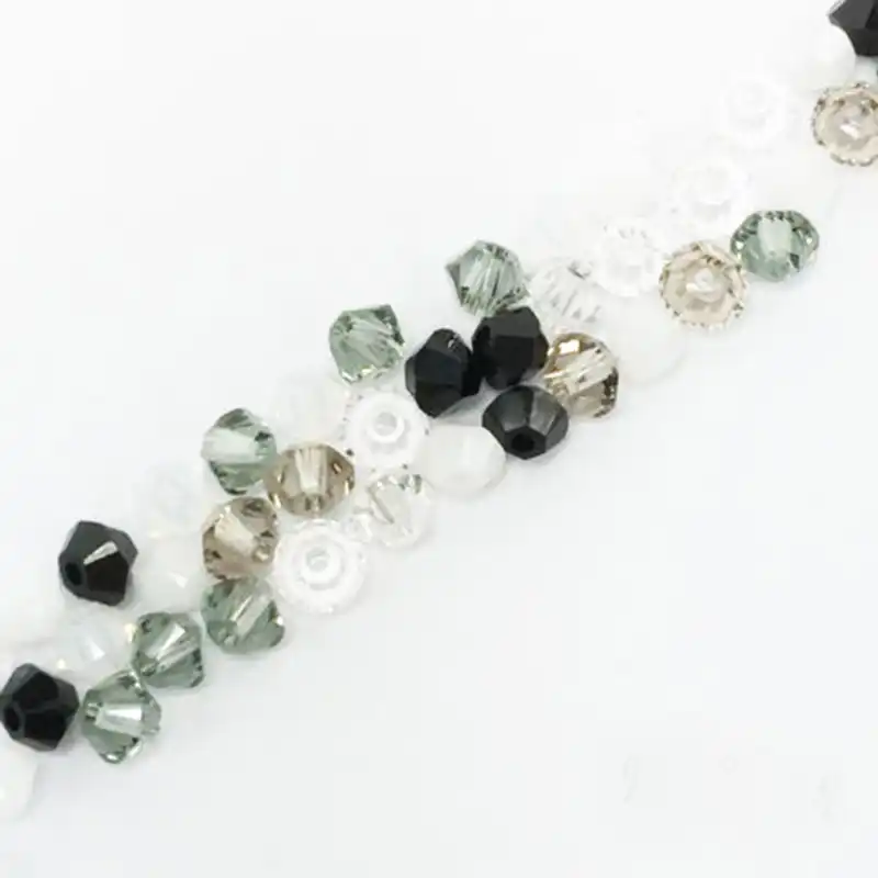 4mm  500pcs Charm Bicone Crystal Glass Loose Beads DIY Jewelry Bracelet Making