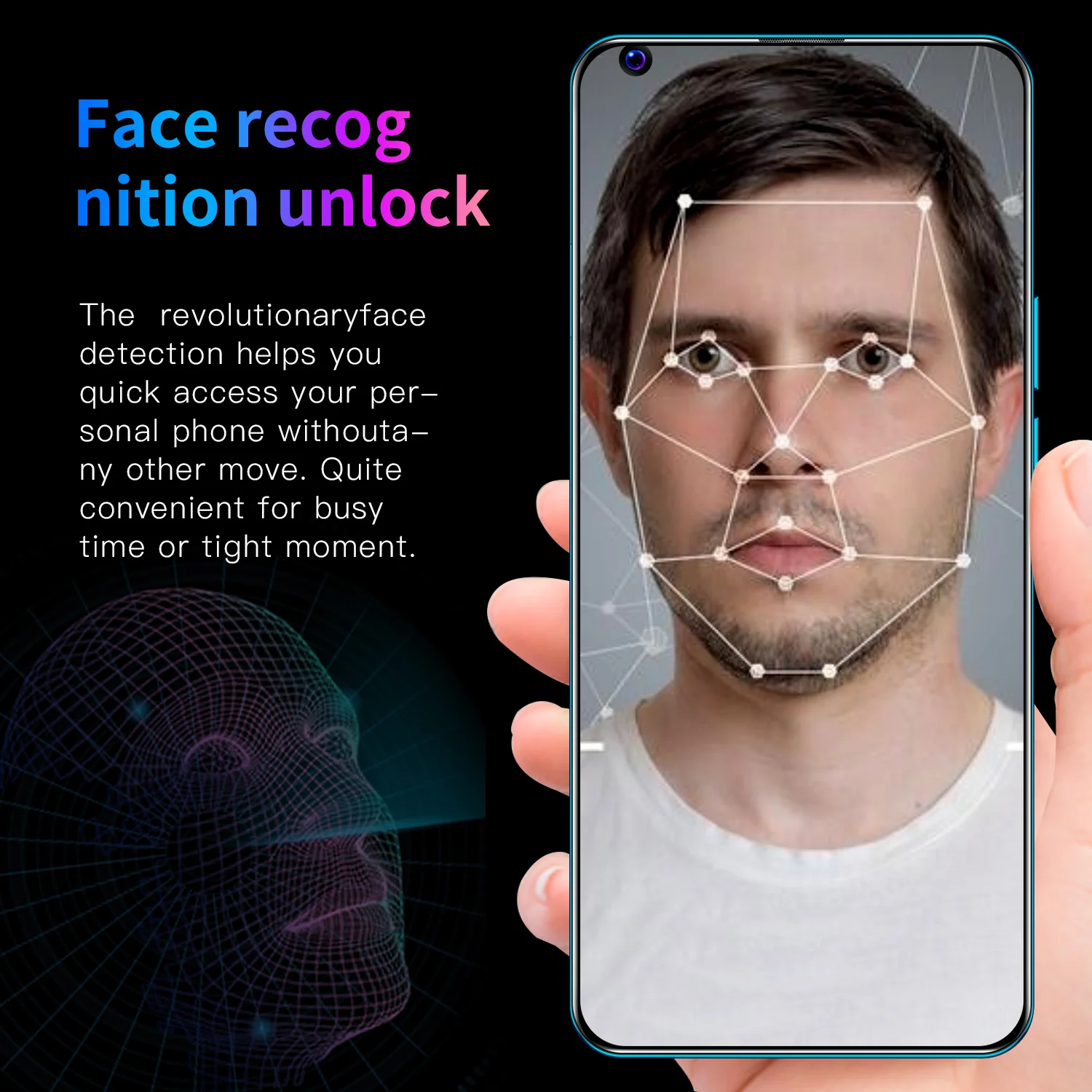Note20U 6.8Inch Mobile Phone 4800mAh 2+32GB Cell Phone Octa Core 2MP+8MP Cellular Phone Face Unlocked Global Version Smartphones
