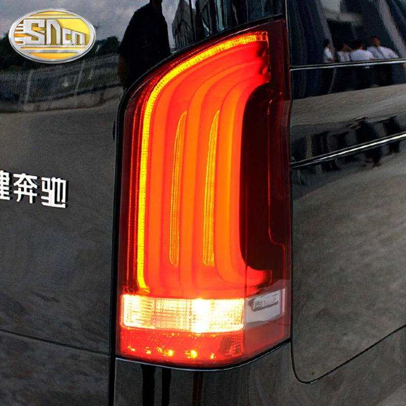 Car LED Tail Light Taillight For Mercedes Benz V-Class Vito V250 V260 2016 - 2020 Rear Fog Lamp + Brake + Reverse + Turn Signal