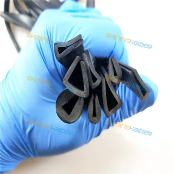 

Length 5-20m U type rubber sealing strip with different size Glass edging strip Stainless steel edging rubber sealing strip