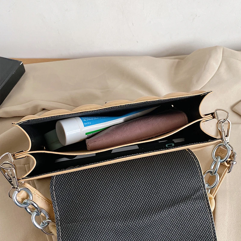 سلاسل جديدة حقيبة كتف المرأة بلون حقيبة كروسبودي م...