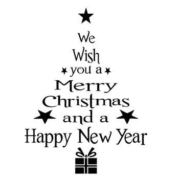 

Christmas Tree Glass Wall Sticker Removable Decorative Stickers Bedroom Background Window Landscaping Wall Stickers