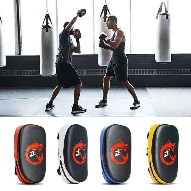 Boxing Pad Kick Boxing Muay Thai Punching Pad Curved Strike Shield Boxing  Training Mitt Punching Pad