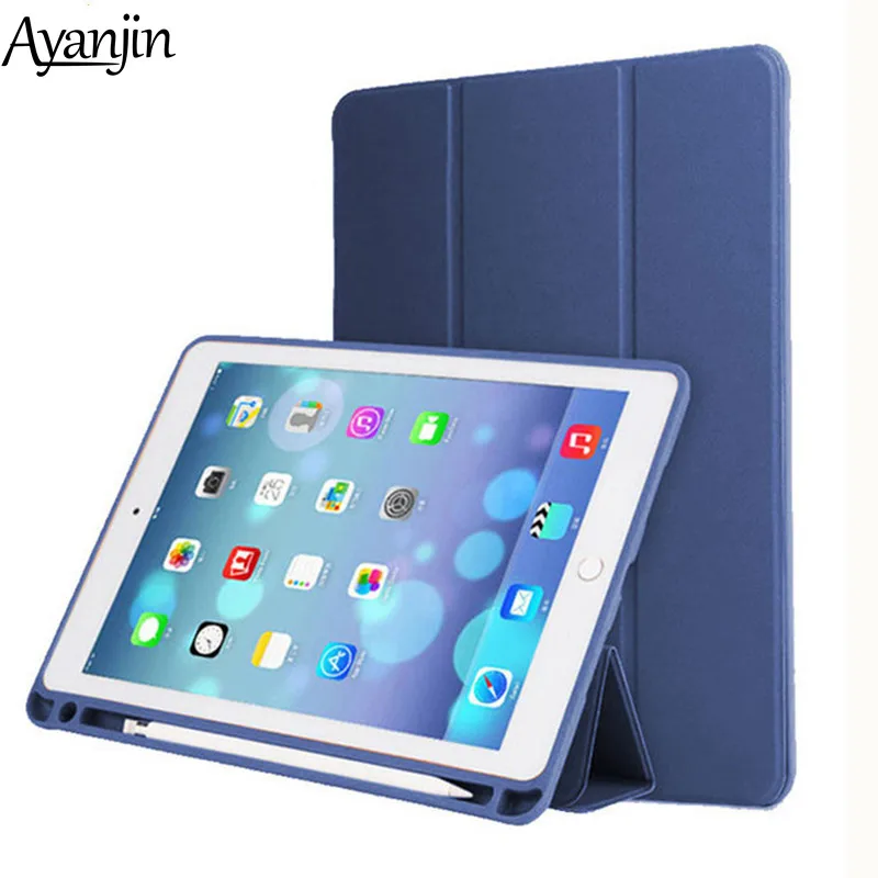 Популярный умный чехол из искусственной кожи для Apple iPad Pro 12 9 2017 с держателем