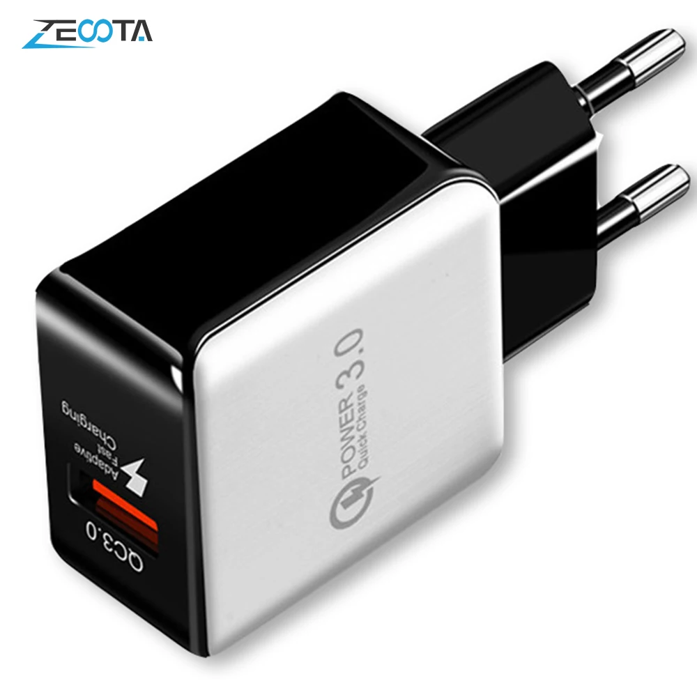 Настенное зарядное устройство для телефона с USB портом и европейской вилкой 18