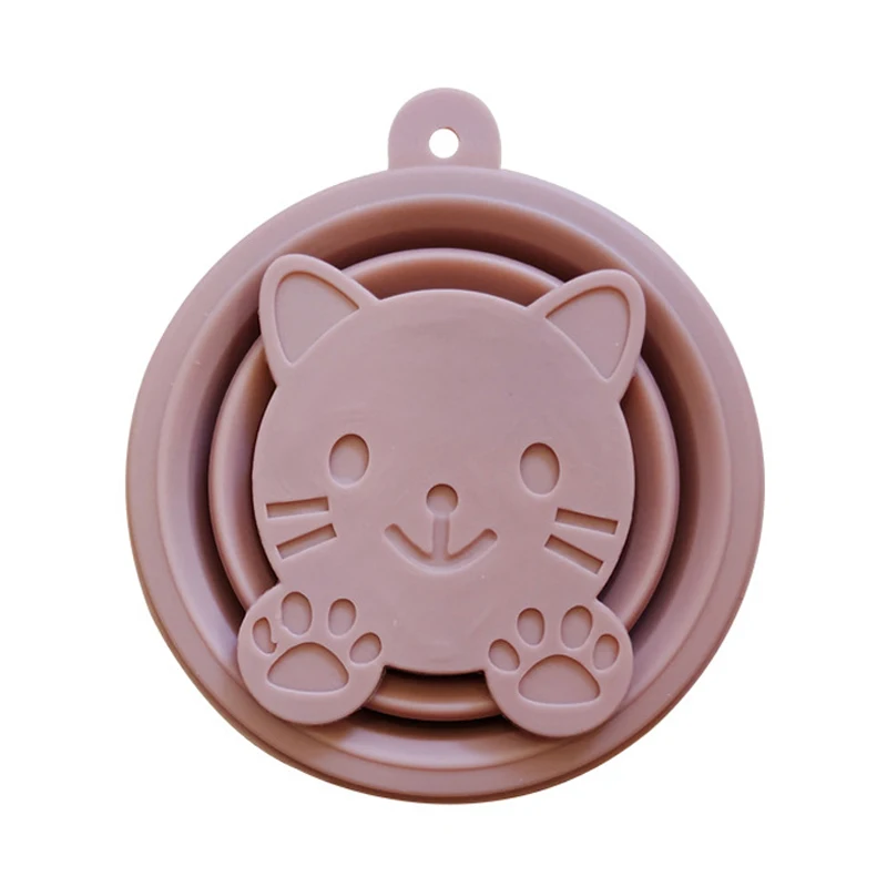 Cute Pet Silicone Folding Cup Portable Retractable Outdoor Travel Wash Cup VJ-Drop - Цвет: 5