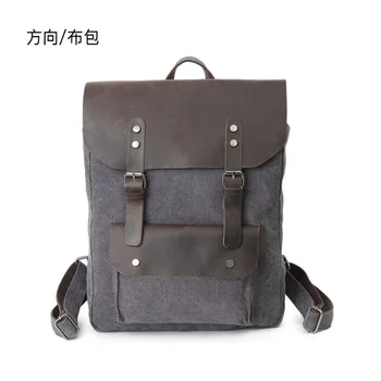 

Canvas Backpack Schoolbag Female Backpack British College Leisure Travel Bag