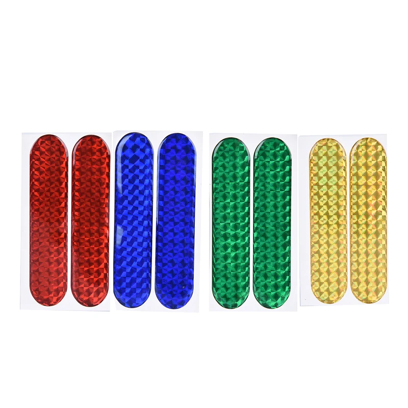 2 Pcs Car Bike Warning Tape Epoxy PET Sticker Anti-Dash Bumper Strip Safety Driving Auto Accessory Door Reflective Sticker