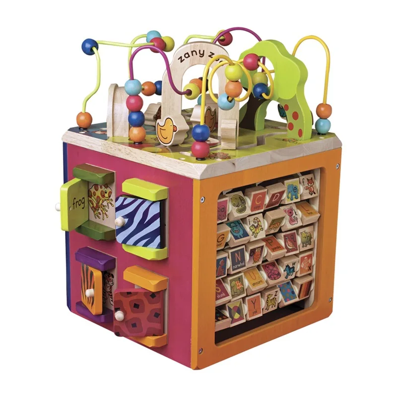 

B. Toys Zoo Activity Kitachi Wooden Multi-functional Treasure Chest Bead-stringing Toy Children'S Educational Toy Bx1004