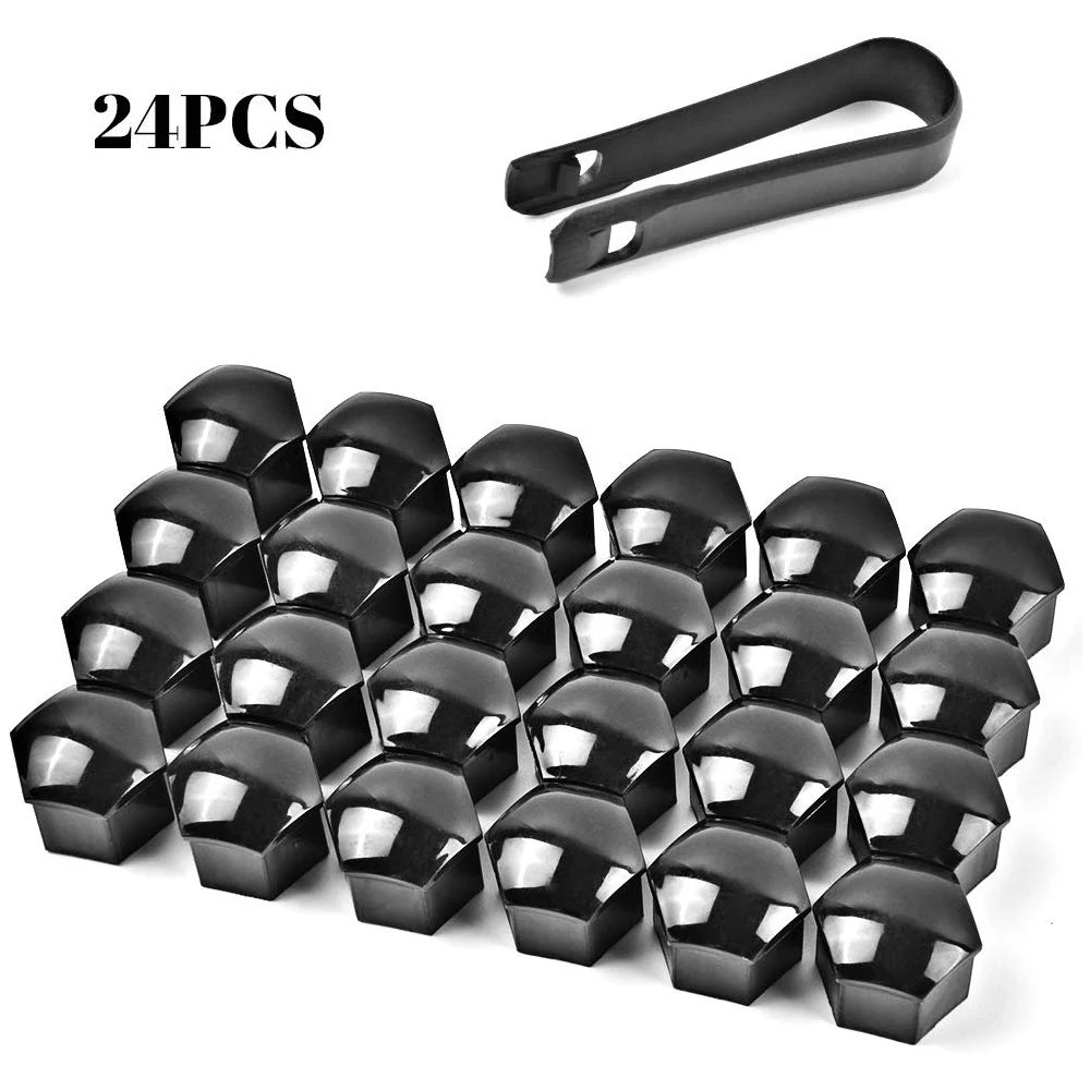 QEEPEI wheel bolt cover 24 pieces universal 21mm plastic wheel bolt