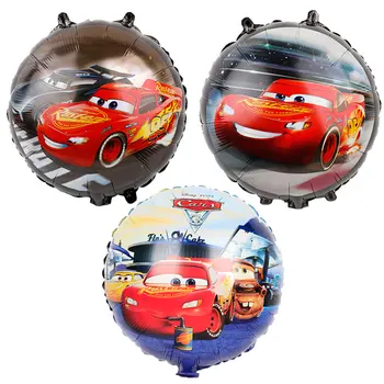 

18inch Cartoon Mcqueen car foil balloons happy birthday party decorations kids toys gifts baby boy inflatable globos 5pcs