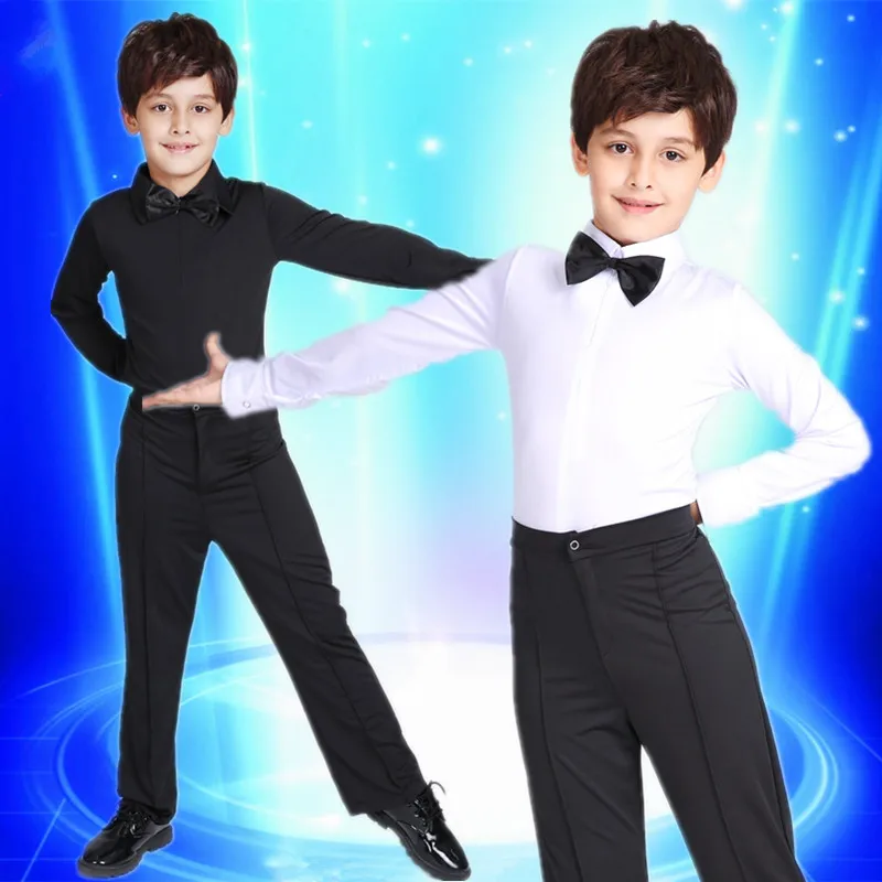 Boys Latin Dance Dress Dance Shirts Dance Pants Costume Sets