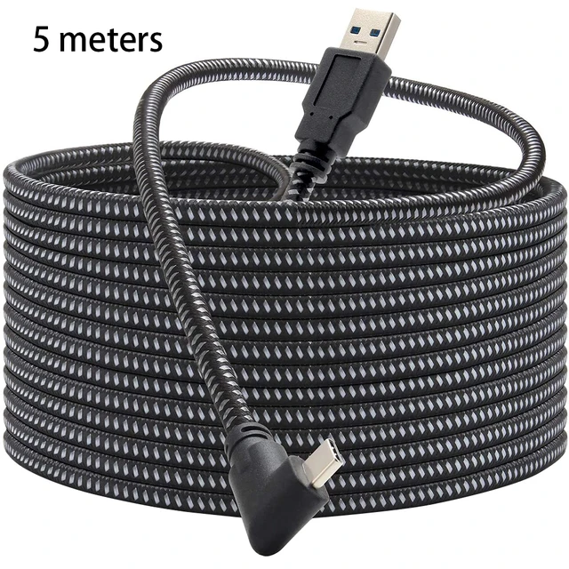 For Oculus Quest 1/2 Link VR Headset Charging Cable Data Line USB 3.0 Type C Data Transfer Type-C To USB-A Cord VR Accessorie 5M
