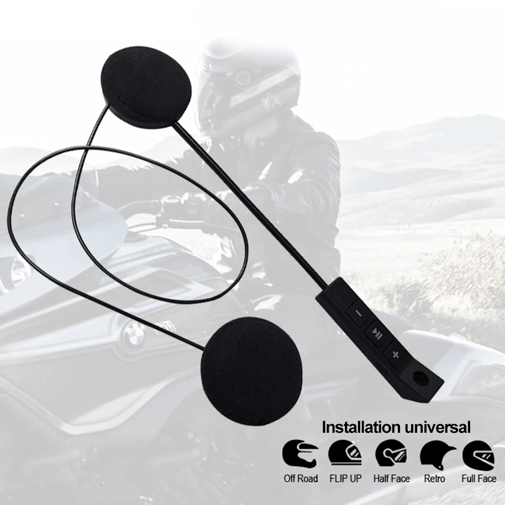 Wireless Bluetooth Earphone Motorbike Intercom Helmet Music Headset Hands-free Headphones with HD Mic for Motorcycle Rider | Электроника