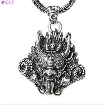

Skull dragon head pendant s925 pure silver men's domineering personality hip hop retro Thai silver pendant for men and women