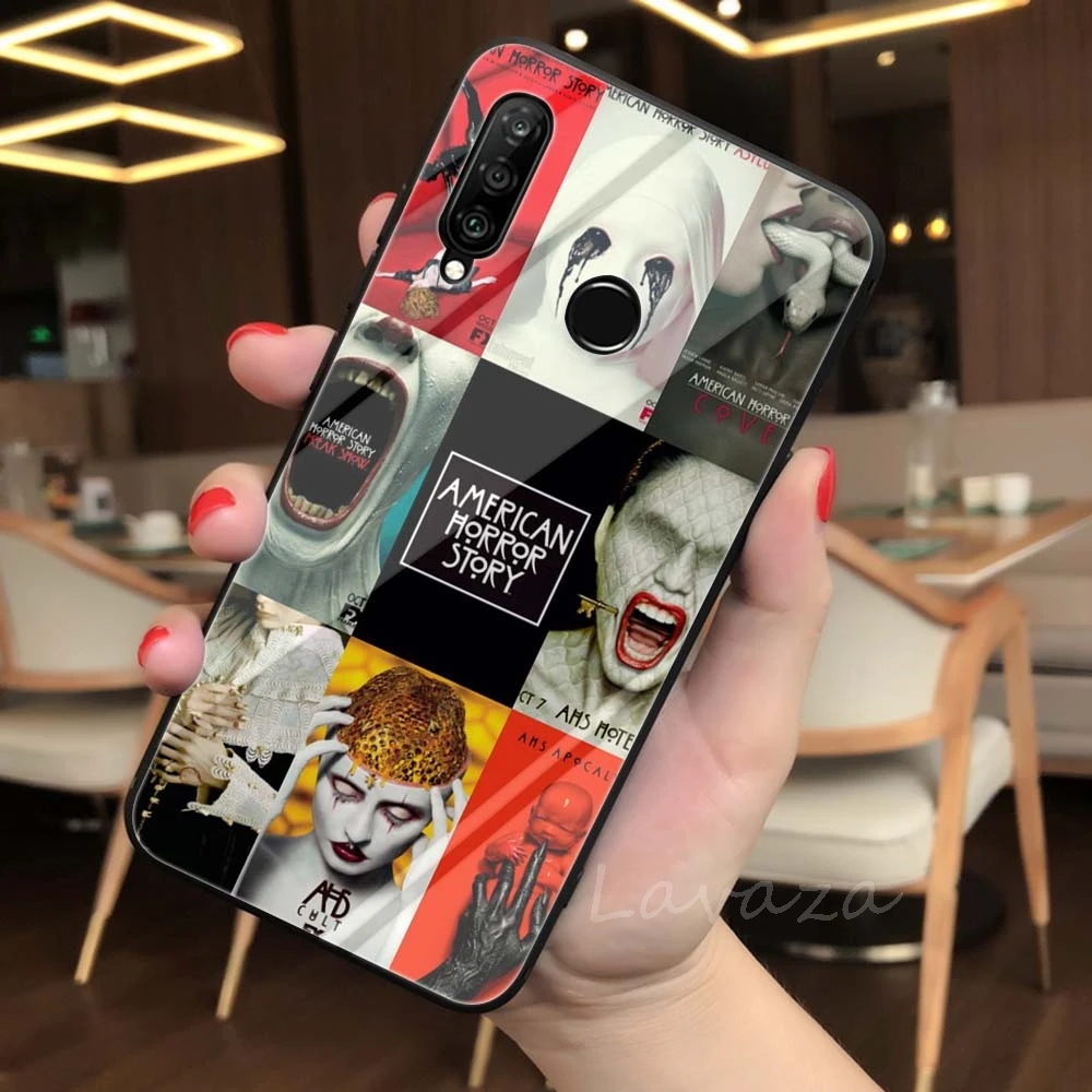 TG20 Ривердейл ТВ American Horror Story закаленное Стекло мягкий чехол для Huawei Honor 8x9 Коврики 20 P Smart P10 P20 P30 Lite рro - Цвет: TG20