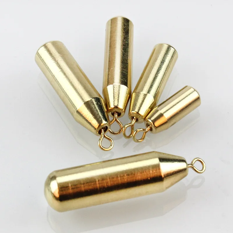Fishing Tackle Accessories Hang Down Copper Sinker 1.8g/3.5g/5g/7g/10g Rotation Sinkers Anti-corrosion 5 Pieces