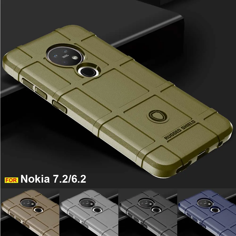 Прочный защитный бронированный чехол для Nokia 7 2 силиконовый мягкий ТПУ