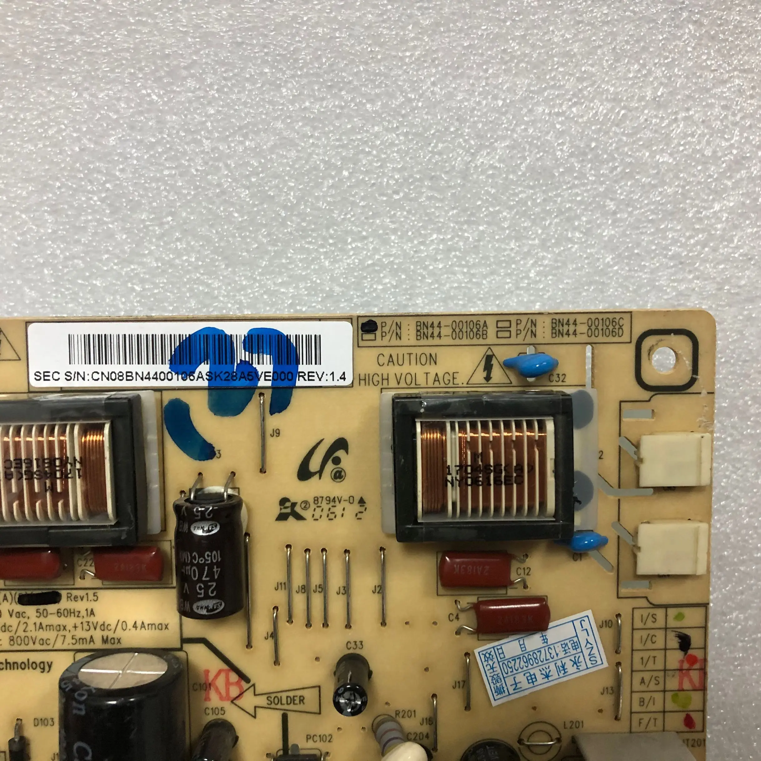 good work in stock power board BN44-00106A PWI1704SG
