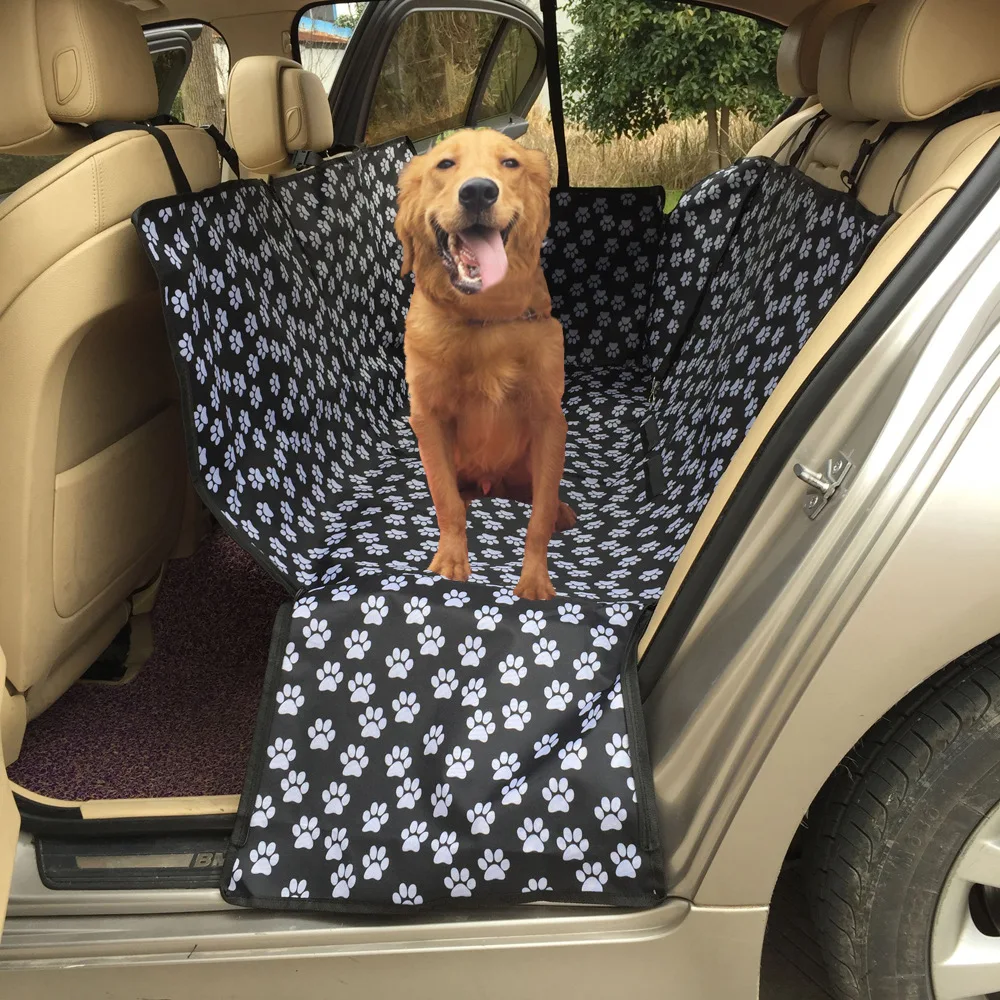 Oxford Footprint переноска для домашних собак задний водонепроницаемый чехол на сиденье автомобиля для питомца коврики Гамак Протектор с ремнем безопасности