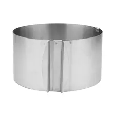 Adjustable Stainless Steel Mousse Ring 6"-12" Cake Pan Baking Styling Decorating Tools Set Mould Kitchen Accessories Dia165*85mm