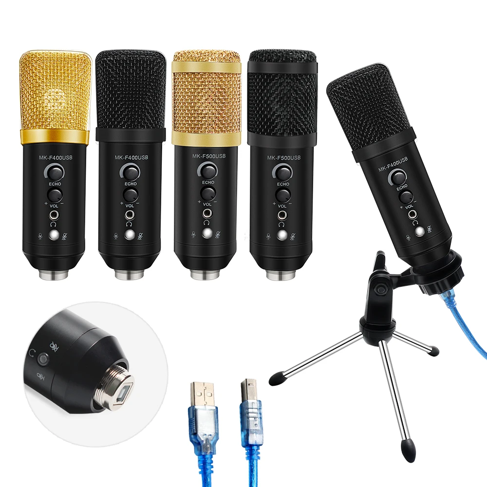 

New Usb Microphone Condenser Mic Usb With Stand Karaoke Mic Recording Studio Singing Pop Filter Microphone Kit For Broadcasting