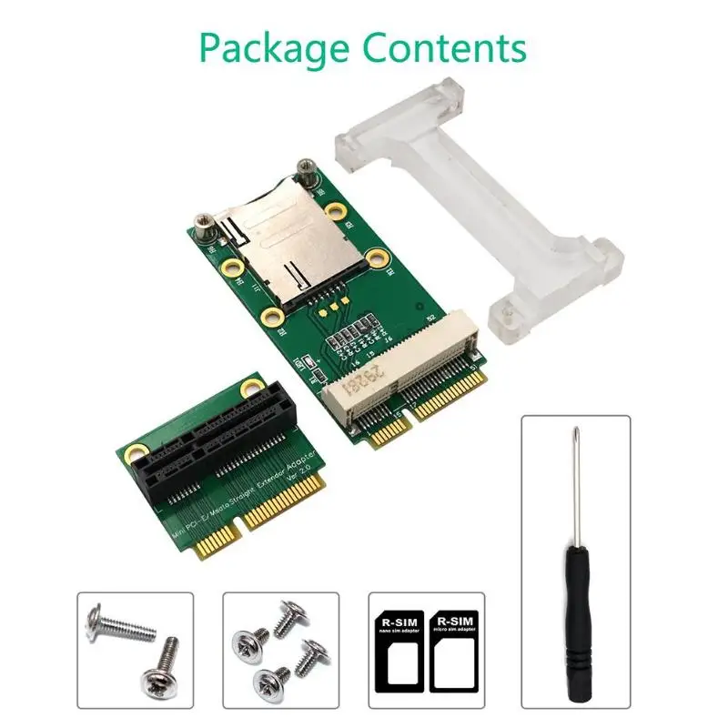 Мини адаптер PCI Express со слотом для SIM карты Wi Fi 3G 4G WWAN LTE поддержка HSPA модемов GPS WiMAX и