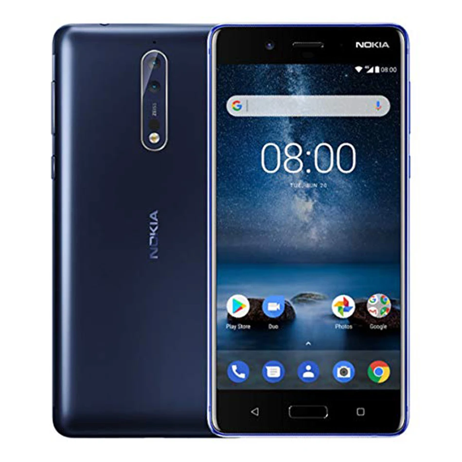 ЕС версия Nokia 8 Ta-1012 мобильный телефон 4 ГБ ОЗУ 64 Гб ПЗУ 5," Snapdragon 835 двойная 13 МП камера NFC один SIM телефон