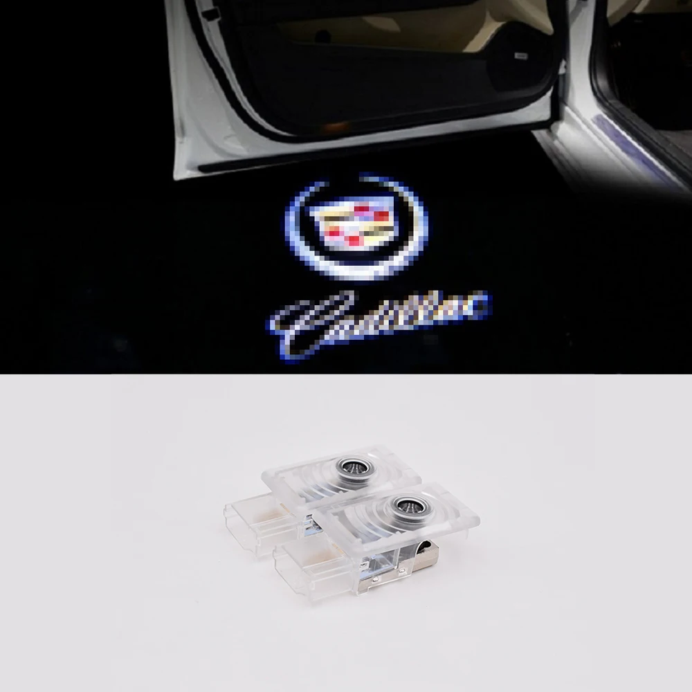 2 шт. светодиодный светильник на дверь автомобиля для Cadillac SRX ATS XT5 XTS CTS эмблема Добро пожаловать светильник лазерный логотип проектор теневая лампа авто аксессуары