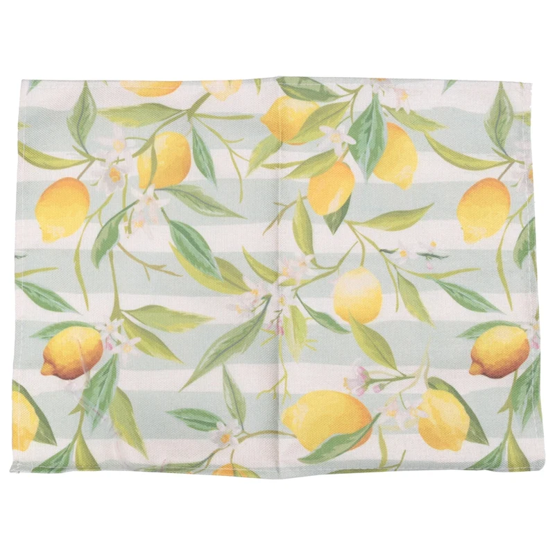 Set Of 6 Plant Fruit Lemon Floral Placemats For Dining Table Place Mat In Kitchen Accessories Cup Wine | Дом и сад