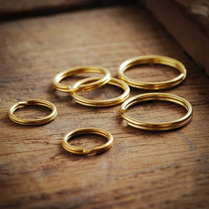 brass round key rings (3)