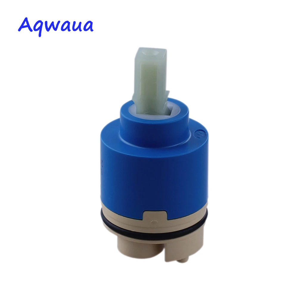 Aqwaua 40mm Ceramic Disc Faucet Cartridge with Distributor with Filter Faucet Valve Core Replacement Part Bathroom Accessories