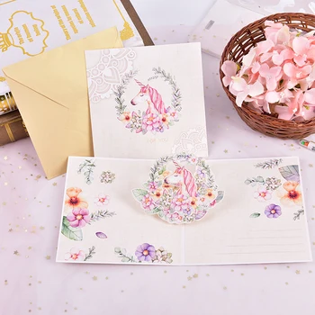 

3D Pop-Up Cards Birthday Card for Girl Kids Wife Husband Birthday Cake Greeting Card Postcards Gifts Card party card