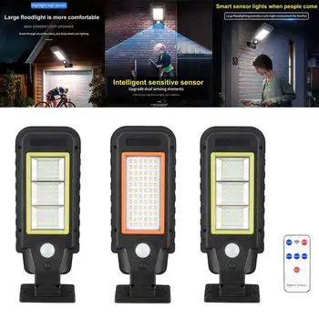 

Garden Outdoor Waterproof Motion Sensor Wall Mounted Led COB Solar Light Easy Install Path Patio Front Door Wireless Security