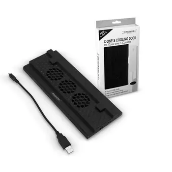 

Portable Size Vertical Stand Cooling Fans Slim Console Cooler Cooling Mount Dock Holder Suitable for Xbox One S Black