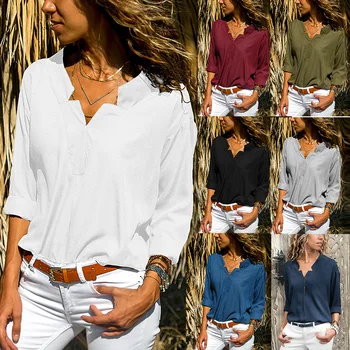 

New 2020 Spring Summer Women Casual Blouse Shirt Top