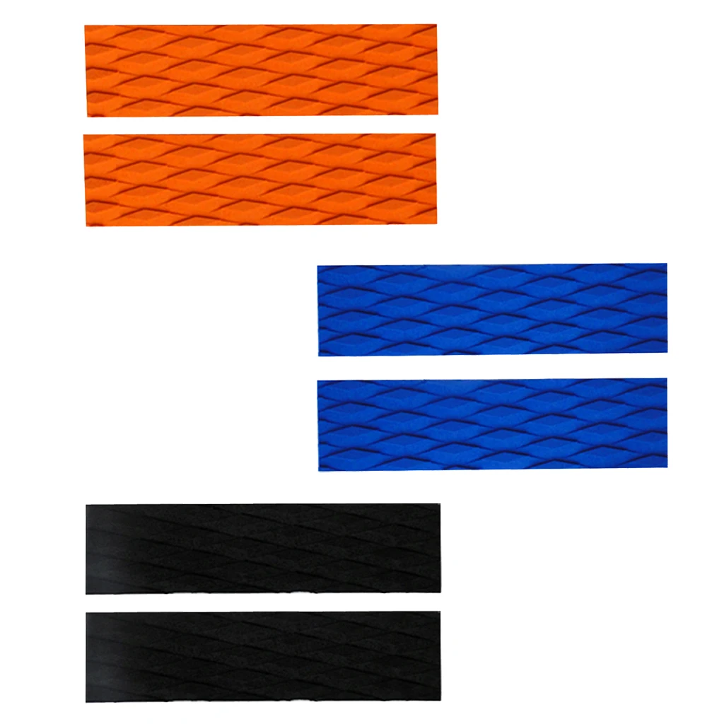 2Pcs Ultra-light Diamond Grooved EVA Non Slip Skimboard Surfboard Traction Pad Bar Grip for SUP Surfboard Surfing