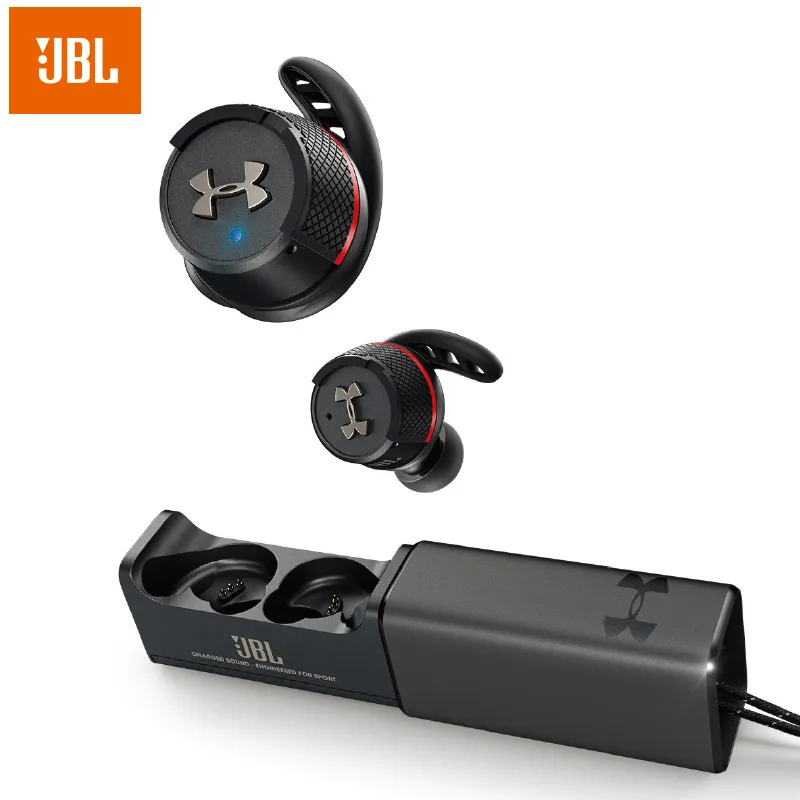 JBL UA FLASH Ture Wireless Bluetooth Sports Earphones Waterproof Running HIFI Headphones with Charge Box Handsfree Call with Mic