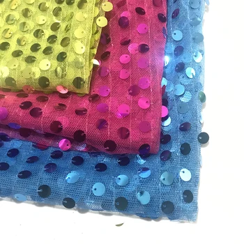 

David accessories 50*130CM Sequin Patchwork gauze fabric for Tissue Kids Bedding home textile for Sewing Wedding,c11386