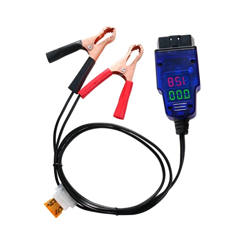 car battery analyzer Automotive OBD2 Emergency Power Supply Cable ECU Memory Saver Battery Replacement Tool Car Diagnostic Cable 16pin Alligator Clip test car battery with multimeter