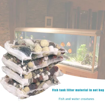 

12-in-1 Aquarium Filter Media Material Bio Ball Fish Tank Medium Aquarium Accessories with Net Bag L5