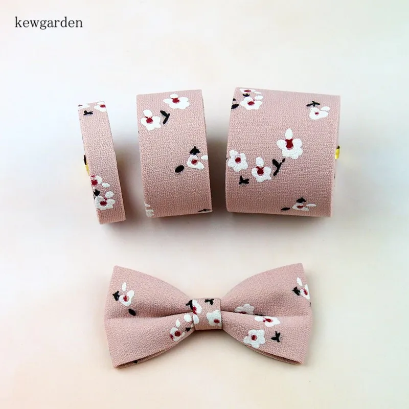 Kewgarden 1 5 &quot1&quot 40 мм 10 25 ткань с принтом цветущей сливы многослойная тканевая лента