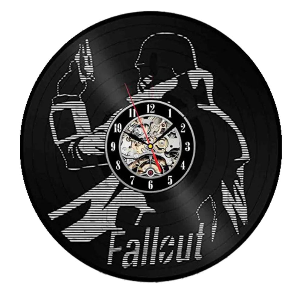 Настраиваемые Fallout модные виниловые настенные часы для гостиной украшения библиотеки виниловые часы F
