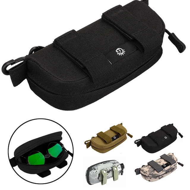 US $4.54 Tactical Sunglasses Case Military Molle Pouch Camouflage Goggles Storage Box Eyewear Accessory Wais