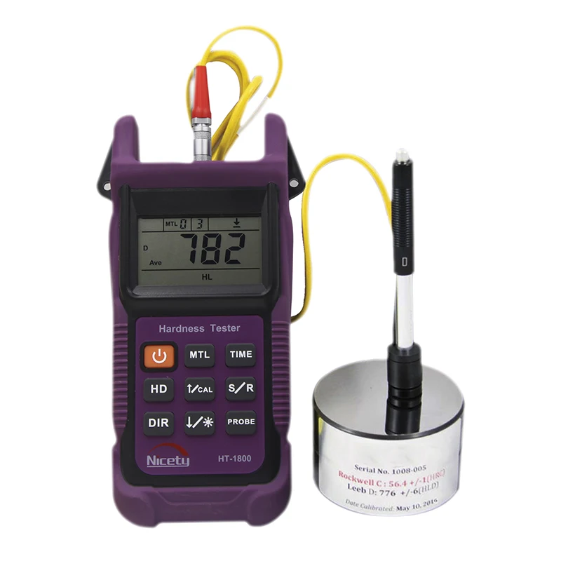 Портативный Измеритель Твердости Nicetymeter HT-1800 Leeb Измеритель Твердости дюрометр HT1800 для металлической стали ручной HLD HRC HRB HB HV HS - Цвет: Красный