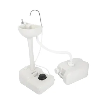 

Portable Removable Outdoor Washing Hand Sink Table with 24L Recovery Tank For Camping Picnic Garden Barbucue Daily Use