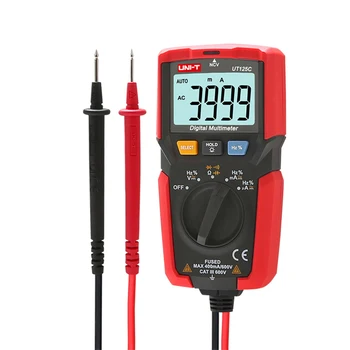 

UT125C Handheld Pocket Digital Multimeter AC/DC Voltage Tester Multimetro Voltage Tester Auto Range OHM AMP Multimeter