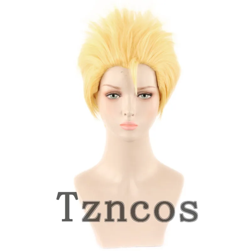 

Tzncos Anime Tokyo Revengers Cosplay Wig Hanagaki Takemichi Cosplay Blonde Short Wig Heat Resistant Synthetic Hair