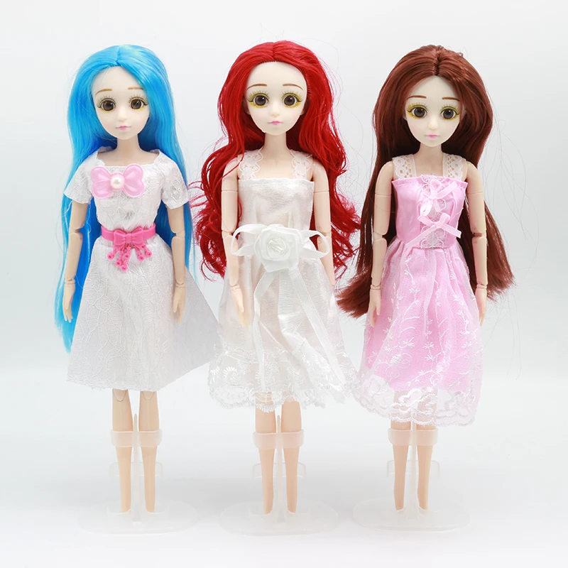 Мода 1/6 BJD куклы 13/20 шарнирная кукла с 3D глазами 30 см длинный парик волосы женские